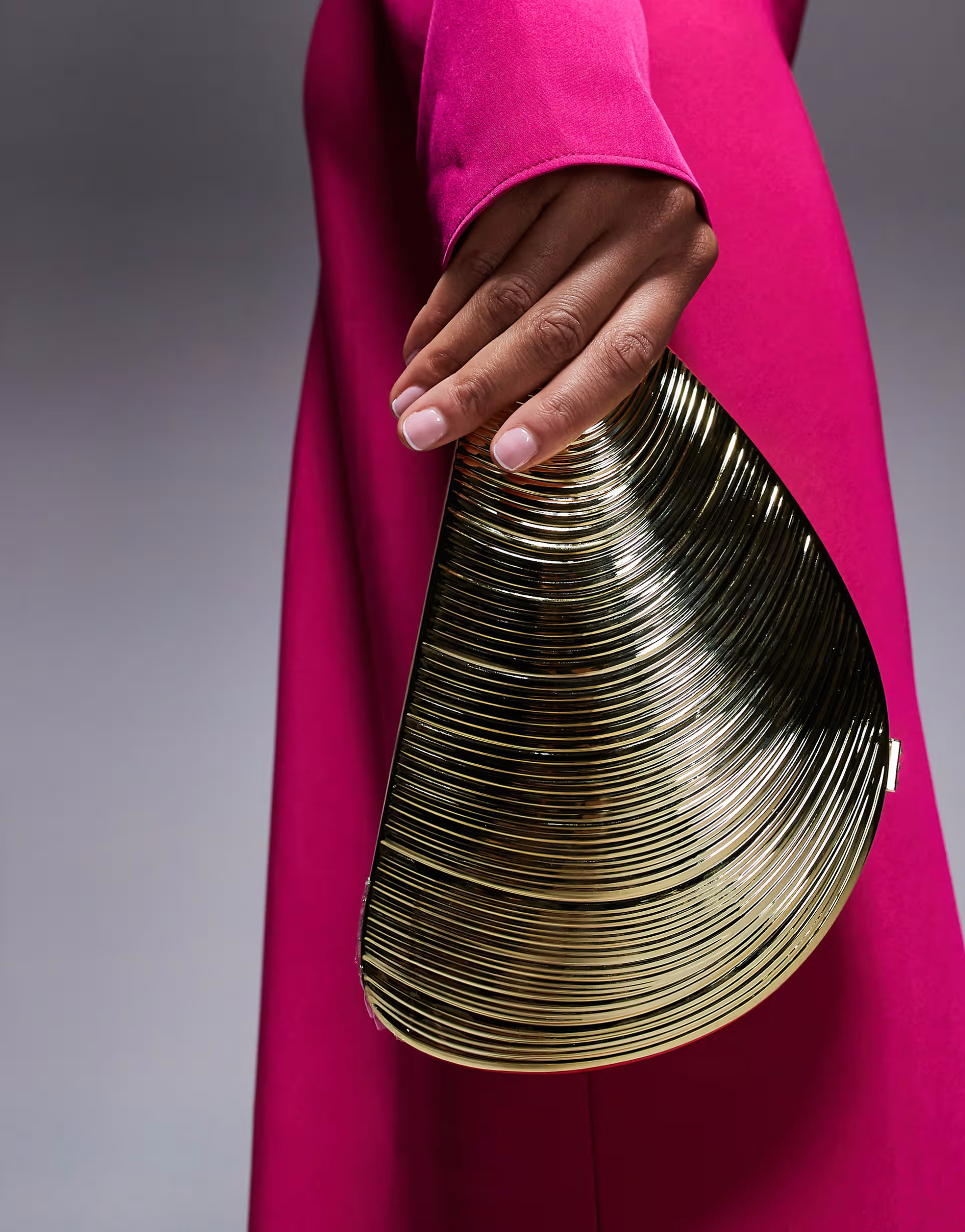 True Decadence textured shell clutch bag in gold | ASOS (Global)