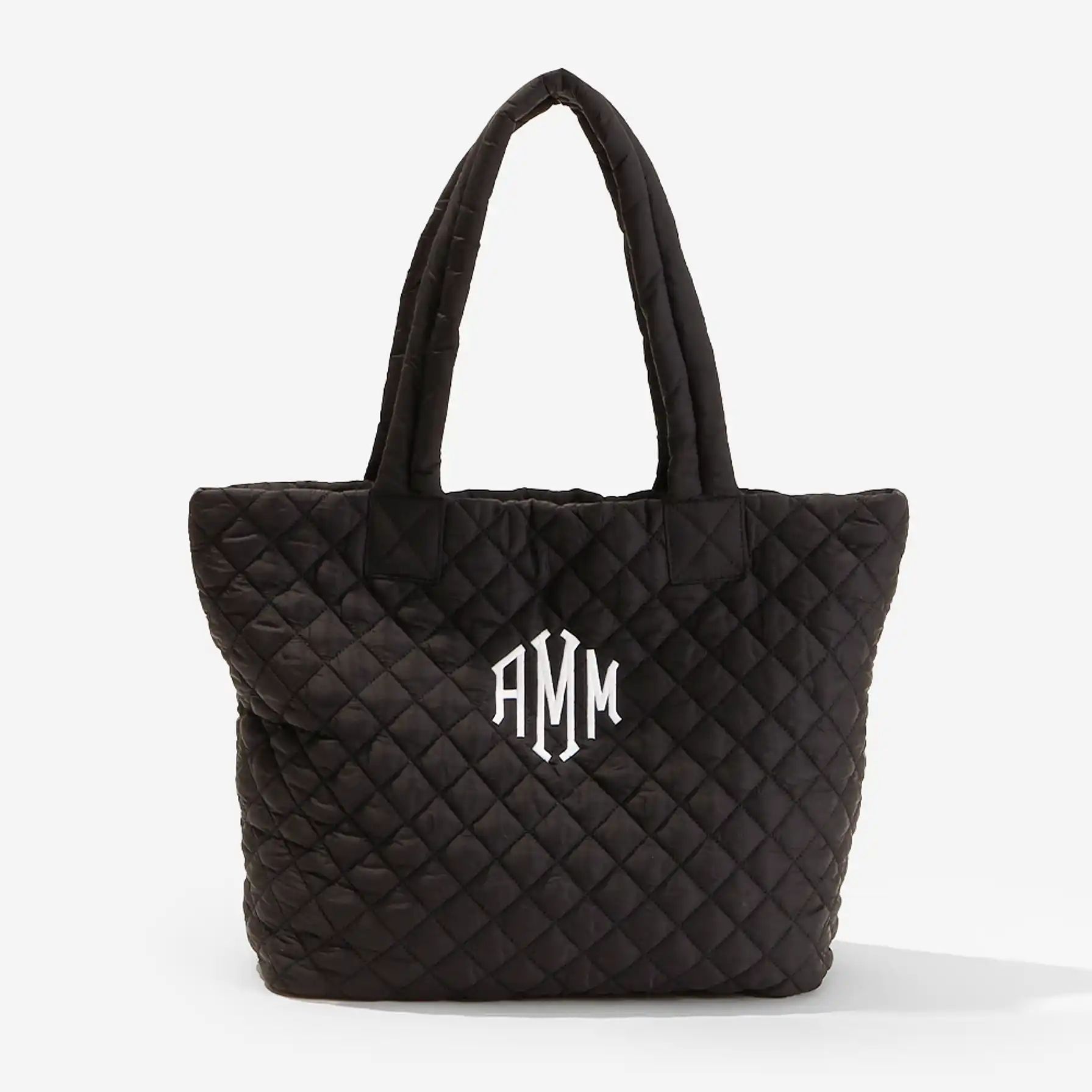 Monogrammed Diamond Quilted Tote | Marleylilly