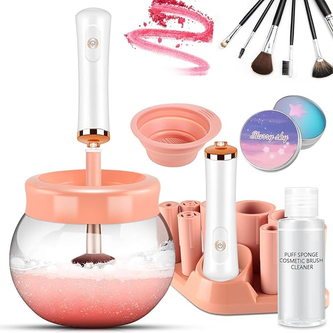 DOTSOG Makeup Brush Cleaner,Electric Makeup Brush Cleaner Machine with 8 Rubber Collars,Deep Cosm... | Amazon (US)