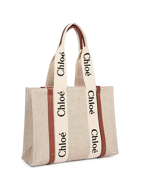 Medium Woody Canvas Tote | Saks Fifth Avenue
