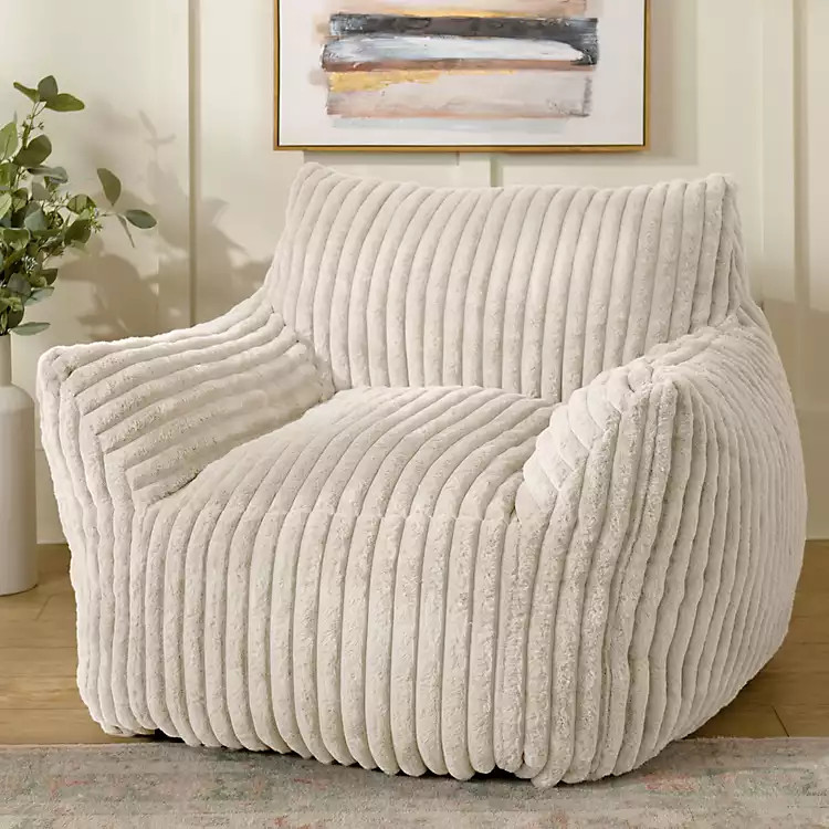 Cream Comfy Foam Lounge Chair | Kirklands Home | Kirklands