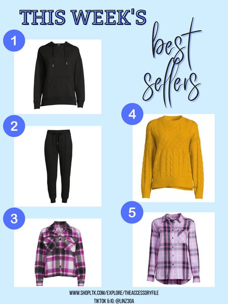 This past week’s top 5 best sellers! 

The softest hoodie ever! Make sure to get the matching joggers! Flattering fit! I got small. It’s true to size.

Cable knit sweater, cropped shacket, shirt jacket, purple flannel, fall flannel, winter outfit, fall outfit, Walmart fashion, Walmart finds, Walmart style, gifts for her #blushpink #winterlooks #winteroutfits #winterstyle #winterfashion #wintertrends #shacket #jacket #sale #under50 #under100 #under40 #workwear #ootd #bohochic #bohodecor #bohofashion #bohemian #contemporarystyle #modern #bohohome #modernhome #homedecor #amazonfinds #nordstrom #bestofbeauty #beautymusthaves #beautyfavorites #goldjewelry #stackingrings #toryburch #comfystyle #easyfashion #vacationstyle #goldrings #goldnecklaces #fallinspo #lipliner #lipplumper #lipstick #lipgloss #makeup #blazers #primeday #StyleYouCanTrust #giftguide #LTKRefresh #LTKSale #springoutfits #fallfavorites #LTKbacktoschool #fallfashion #vacationdresses #resortfashion #summerfashion #summerstyle #rustichomedecor #liketkit #highheels #Itkhome #Itkgifts #Itkgiftguides #springtops #summertops #Itksalealert #LTKRefresh #fedorahats #bodycondresses #sweaterdresses #bodysuits #miniskirts #midiskirts #longskirts #minidresses #mididresses #shortskirts #shortdresses #maxiskirts #maxidresses #watches #backpacks #camis #croppedcamis #croppedtops #highwaistedshorts #goldjewelry #stackingrings #toryburch #comfystyle #easyfashion #vacationstyle #goldrings #goldnecklaces #fallinspo #lipliner #lipplumper #lipstick #lipgloss #makeup #blazers #highwaistedskirts #momjeans #momshorts #capris #overalls #overallshorts #distressesshorts #distressedjeans #whiteshorts #contemporary #leggings #blackleggings #bralettes #lacebralettes #clutches #crossbodybags #competition #beachbag #halloweendecor #totebag #luggage #carryon #blazers #airpodcase #iphonecase #hairaccessories #fragrance #candles #perfume #jewelry #earrings #studearrings #hoopearrings #simplestyle #aestheticstyle #designerdupes #luxurystyle #bohofall #strawbags #strawhats #kitchenfinds #amazonfavorites #bohodecor #aesthetics 

#LTKstyletip #LTKGiftGuide #LTKSeasonal