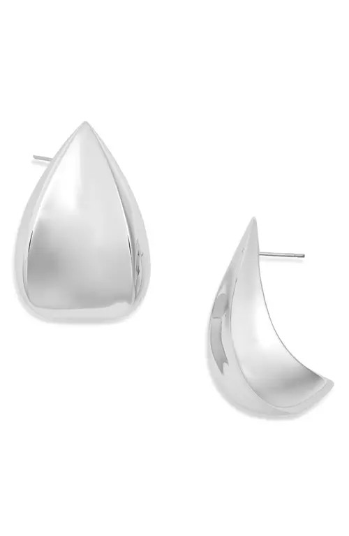 JENNY BIRD Margaux Puff Teardrop Earrings in High Polish Silver at Nordstrom | Nordstrom