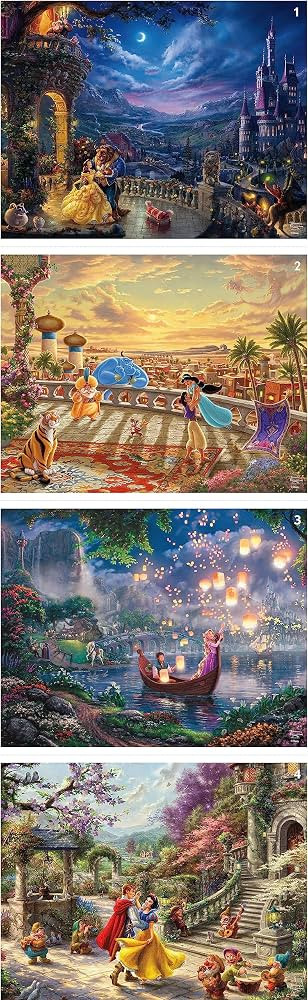 Ceaco - 4 in 1 Multipack - Disney - Thomas Kinkade - (4) 500 Piece Jigsaw Puzzles | Amazon (US)