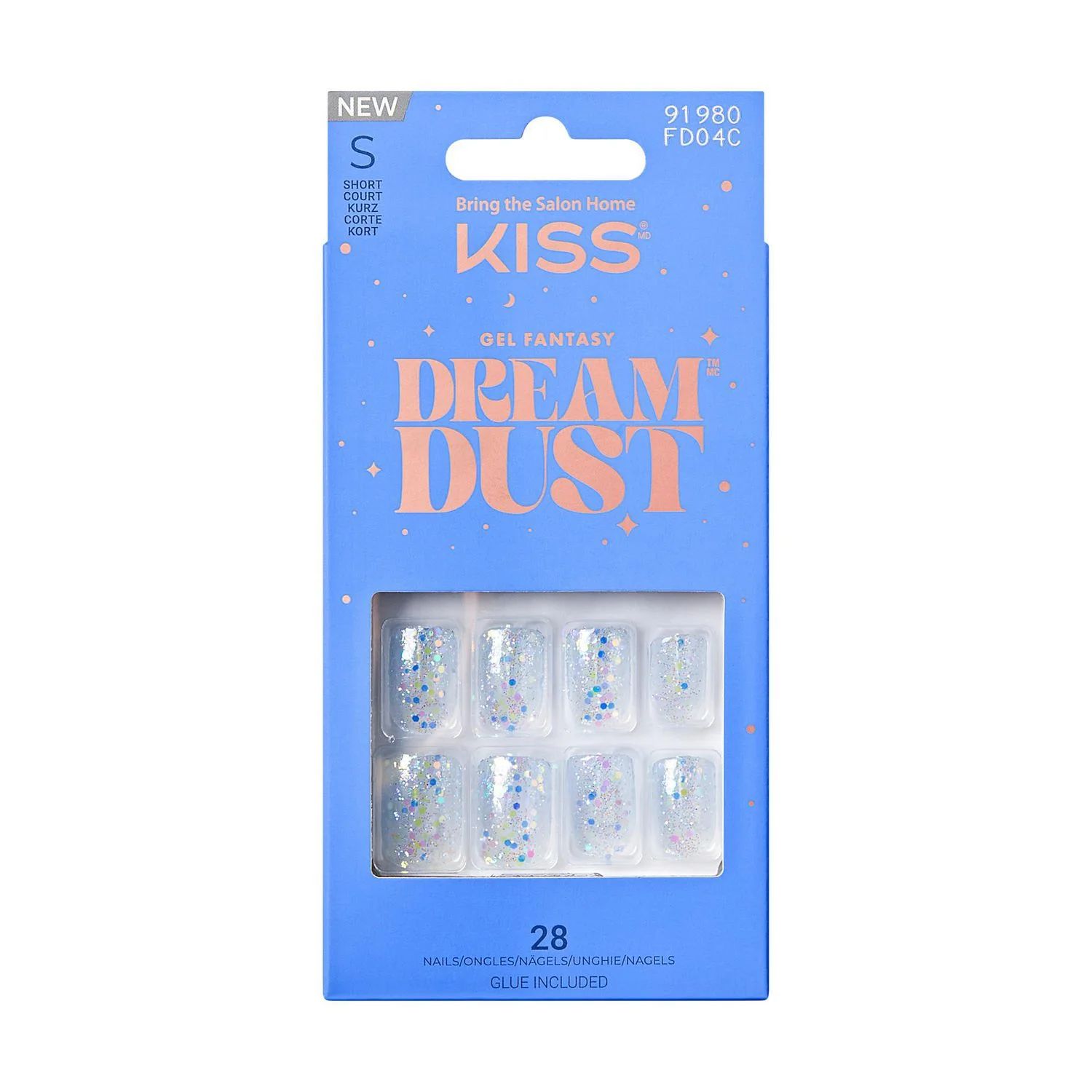 KISS Gel Fantasy Dreamdust, Champagne, Short Square, 28 count., Champagne | Walmart (CA)