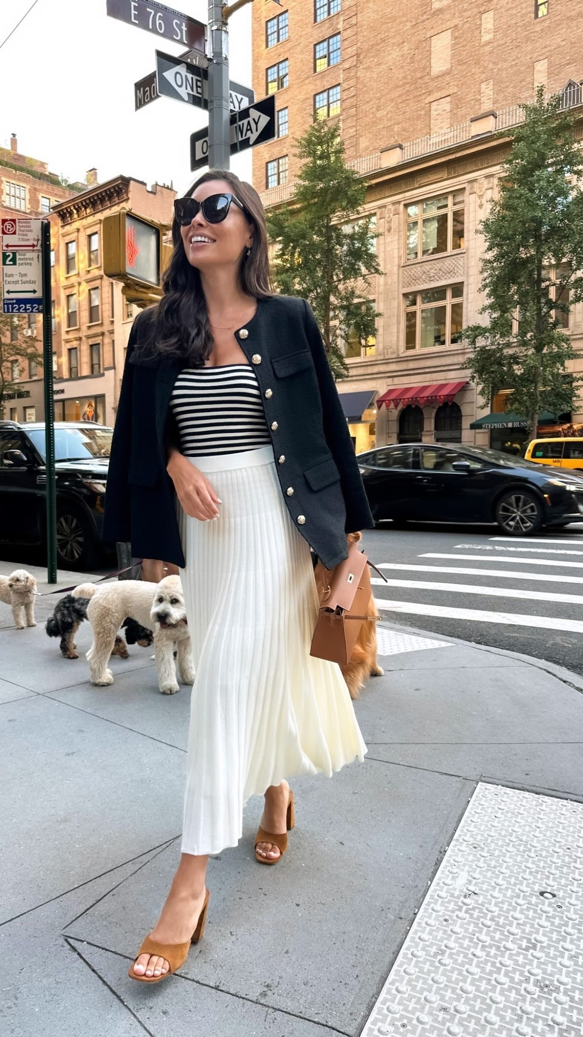 White skirt, stripe top, black boucle jacket, lady jacket, fall fashion, fall outfit. 

#LTKWorkwear #LTKSeasonal #LTKSaleAlert