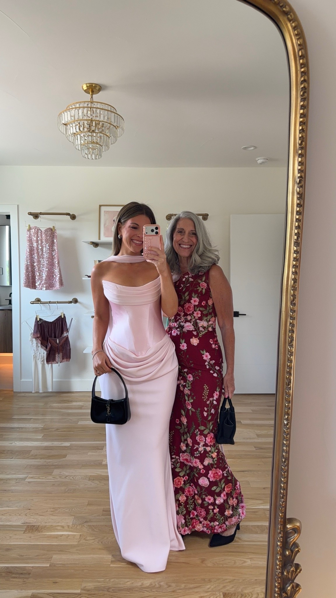 mom and me black tie wedding formal event pink satin dress with a draped neckline, and a burgundy floral-embroidered dress 💍🌸

mac duggal: emerson10

I normally wear a small/2
mom wears a medium/6

mom & me dresses, wedding guest dresses, mother of the bride, mother of the groom, wedding guest outfit ideas, black tie, cocktail attire

#LTKgrwm #LTKU #LTKWedding