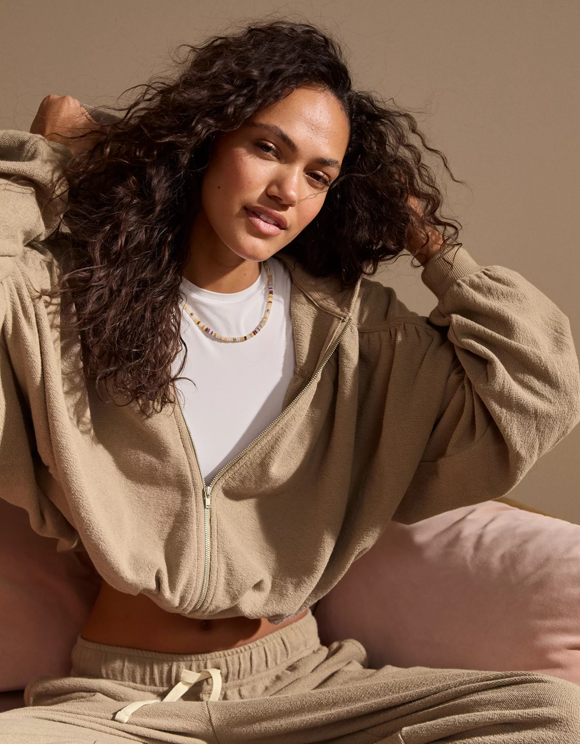 Aerie Soft Life Full Zip Sweatshirt | Aerie