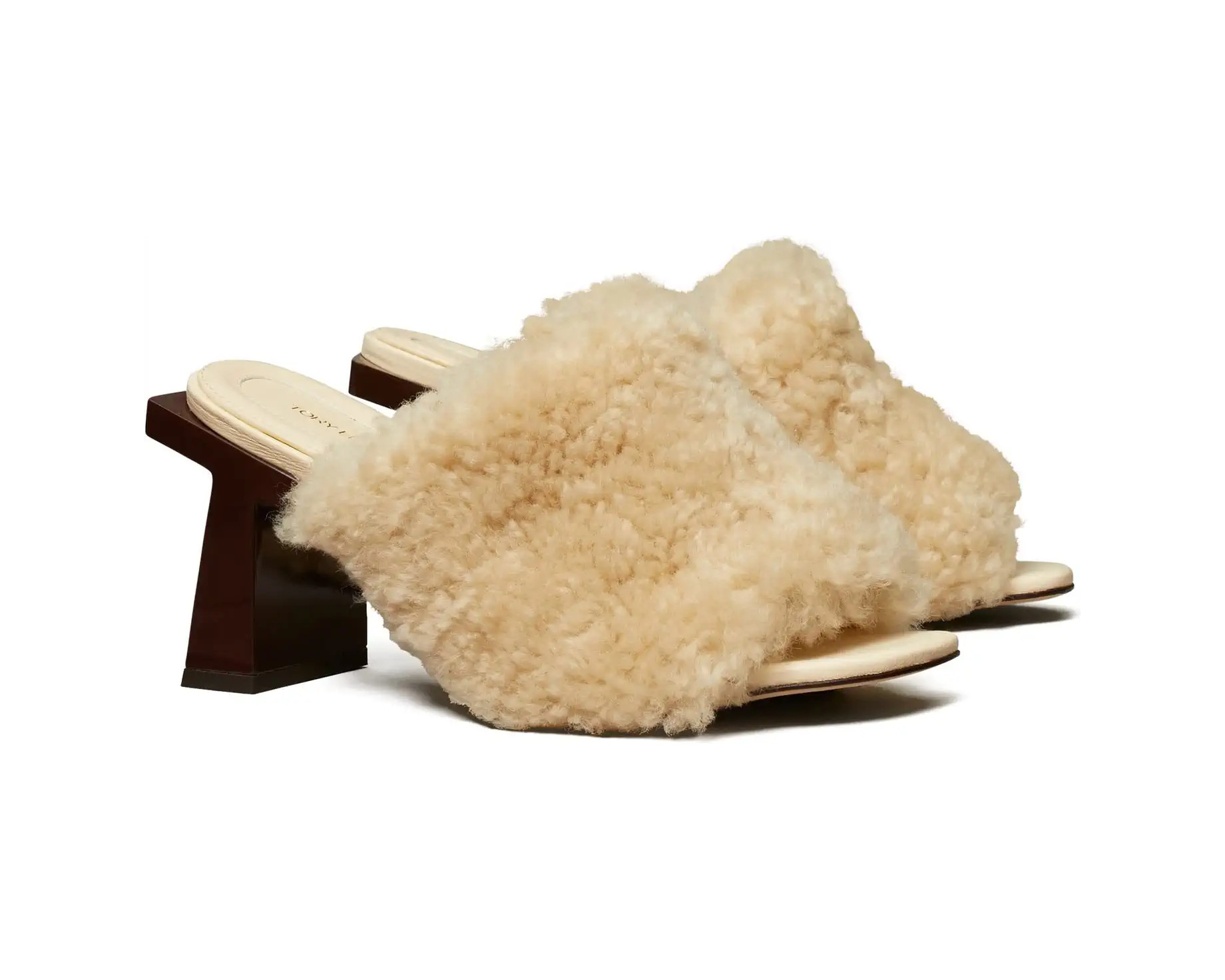 Block T Shearling Mule Sandal | Zappos