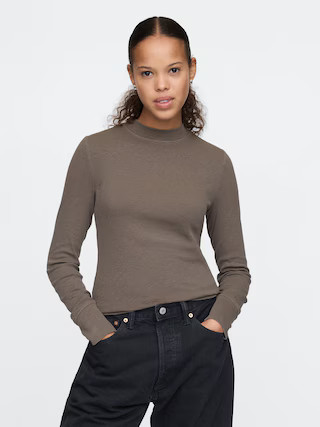 Essential Rib Mockneck T-Shirt | Gap (US)
