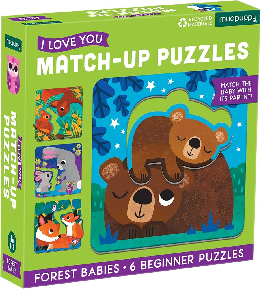 Forest Babies I Love You Match-Up Puzzles from Mudpuppy - Match-Up Puzzles for Children Ages 1-3,... | Amazon (US)