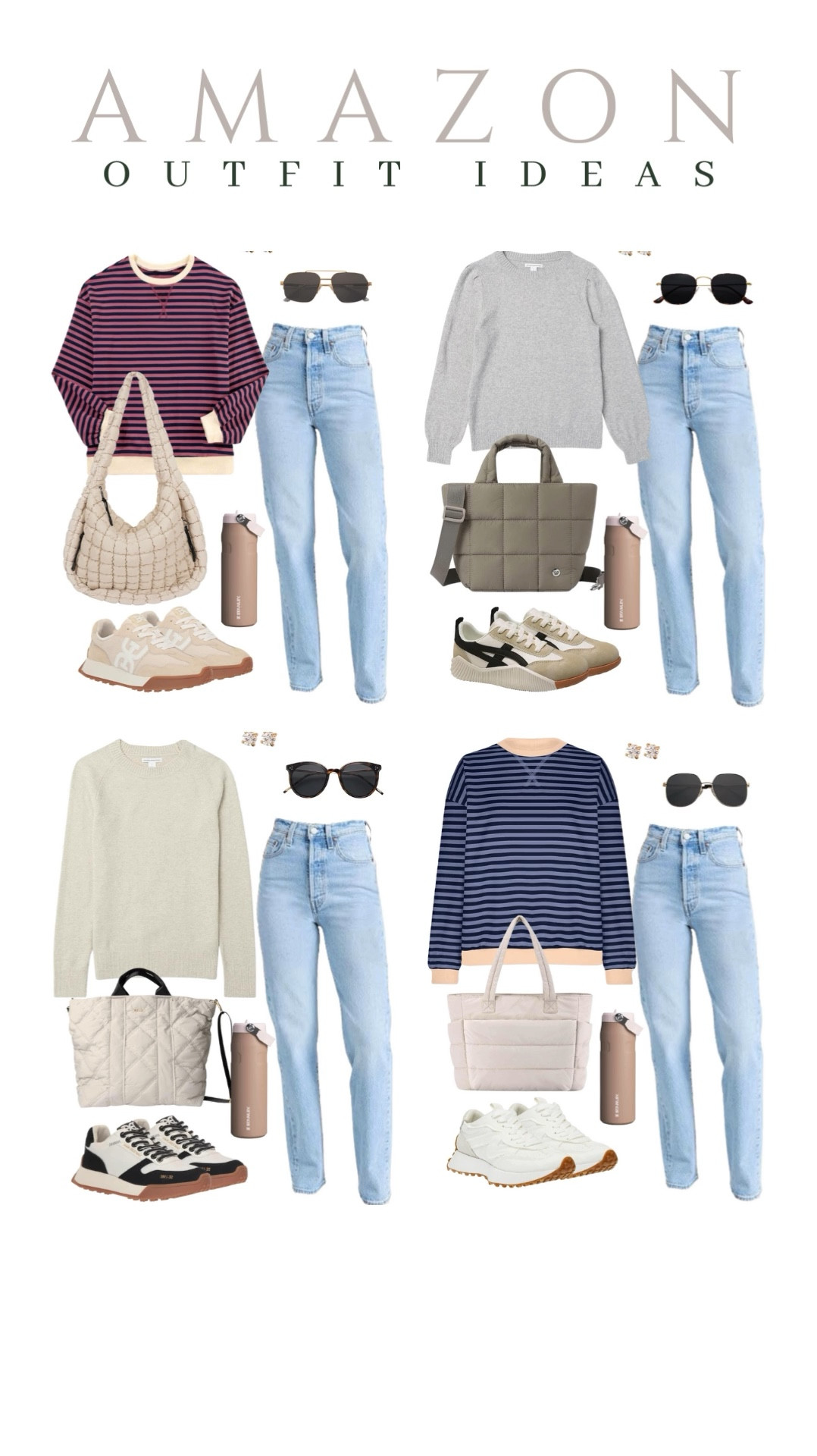 Grab these outfits that are perfect for on-the-go and running errands!
casual outfit idea, fall fashion, amazon favorite, striped sweater, quilted handbag, viral style, affordable fashion, top picks

#LTKSeasonal #LTKU #LTKStyleTip