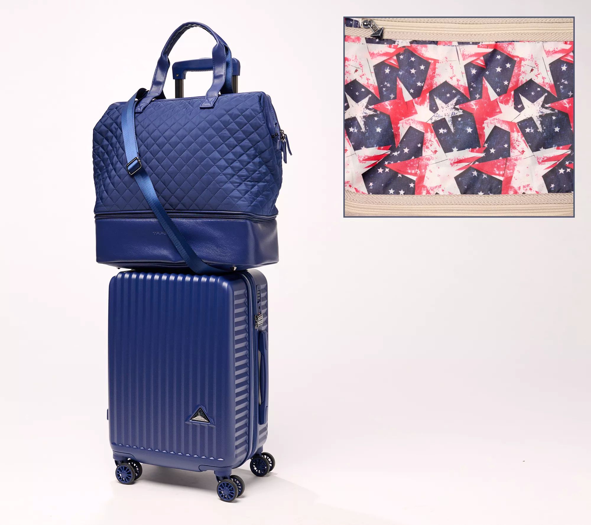 Triforce 21" Hardside Carry-On Luggage with Weekender Bag - QVC.com | QVC