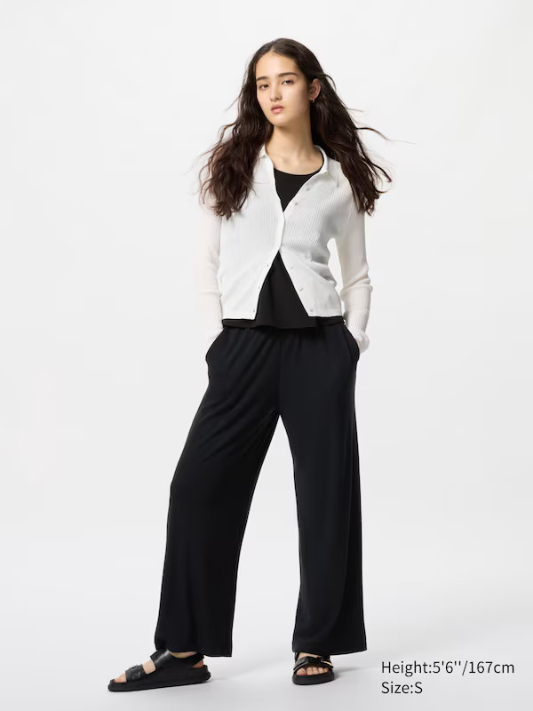 Soft Brushed Easy Trousers | UNIQLO (UK)