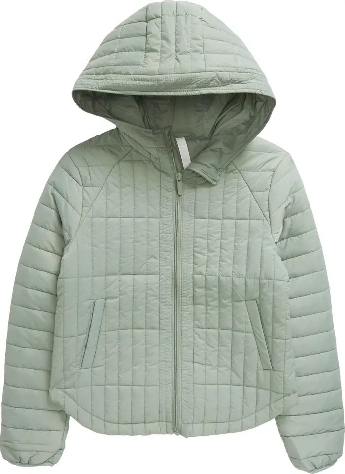 Zella Girl Kids' Quilted Hooded Jacket | Nordstrom | Nordstrom