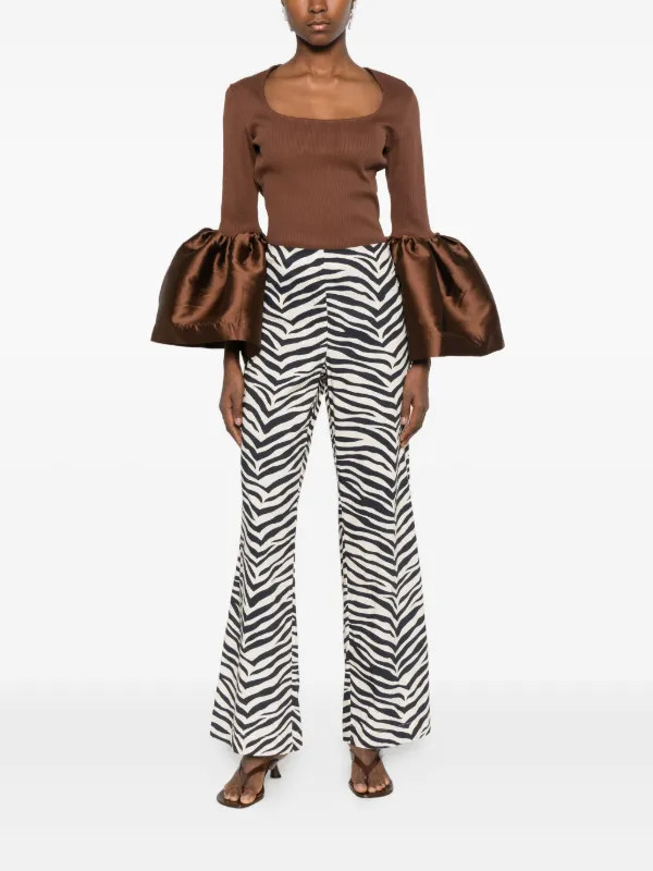 Simon Miller Pia zebra-print Trousers | Black | FARFETCH DO | Farfetch Global