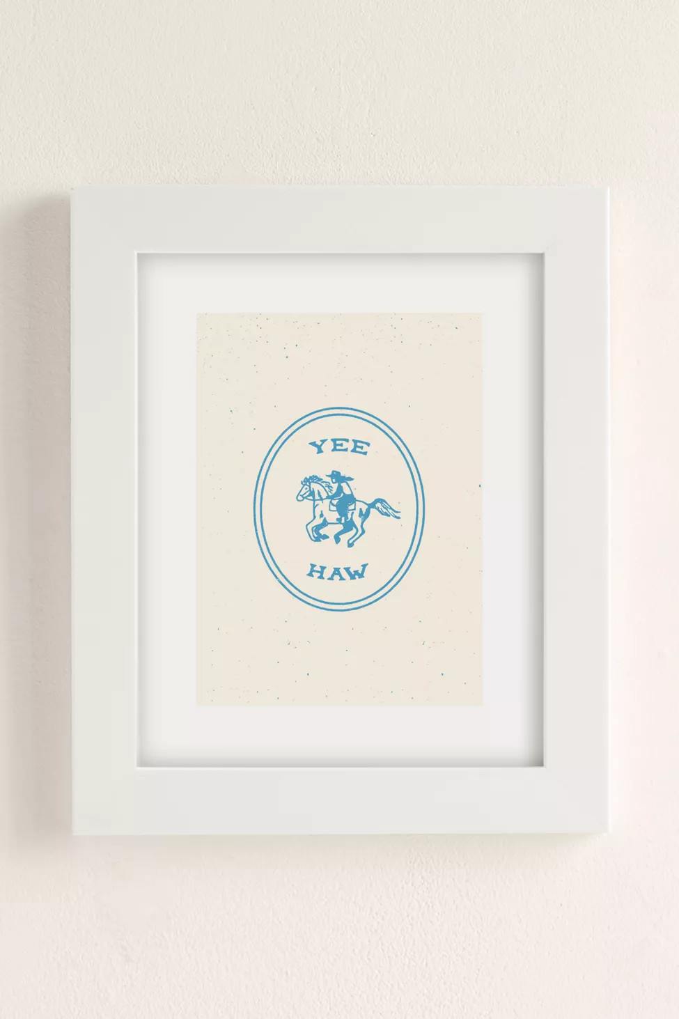Emma Boys Yee Haw In Blue Art Print | Urban Outfitters (US and RoW)