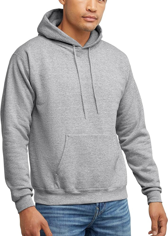 Hanes EcoSmart Hoodie, Midweight Fleece, Pullover Hooded Sweatshirt for Men | Amazon (US)