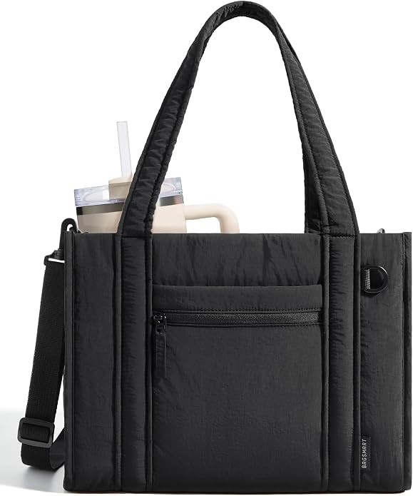 BAGSMART Boxy Tote Bag for Women, Crossbody Work Bag with Zipper | Amazon (US)