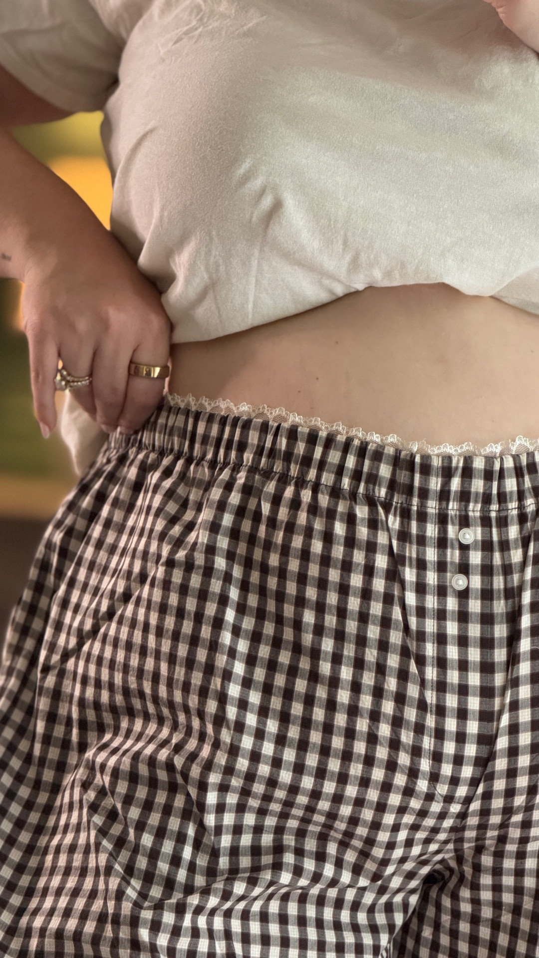 Fall finds from American Eagle including gingham pants, Halloween shirts and comfy shorts! Size 18/20 and everything was either an xl or xxl! 

#LTKautumn #LTKSeasonal #LTKPlusSize