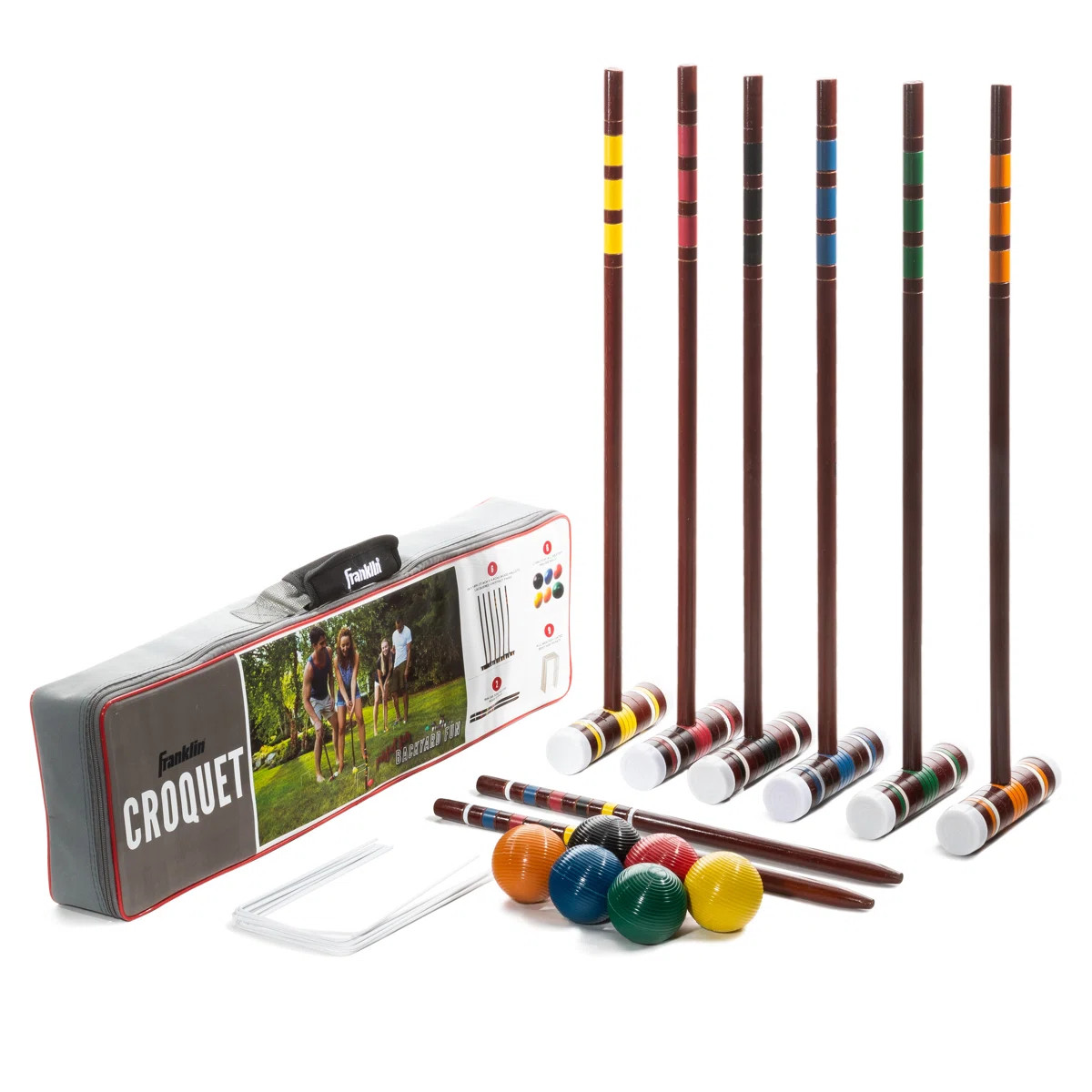 6 Player Family Croquet Set with Carrying Case | Wayfair North America