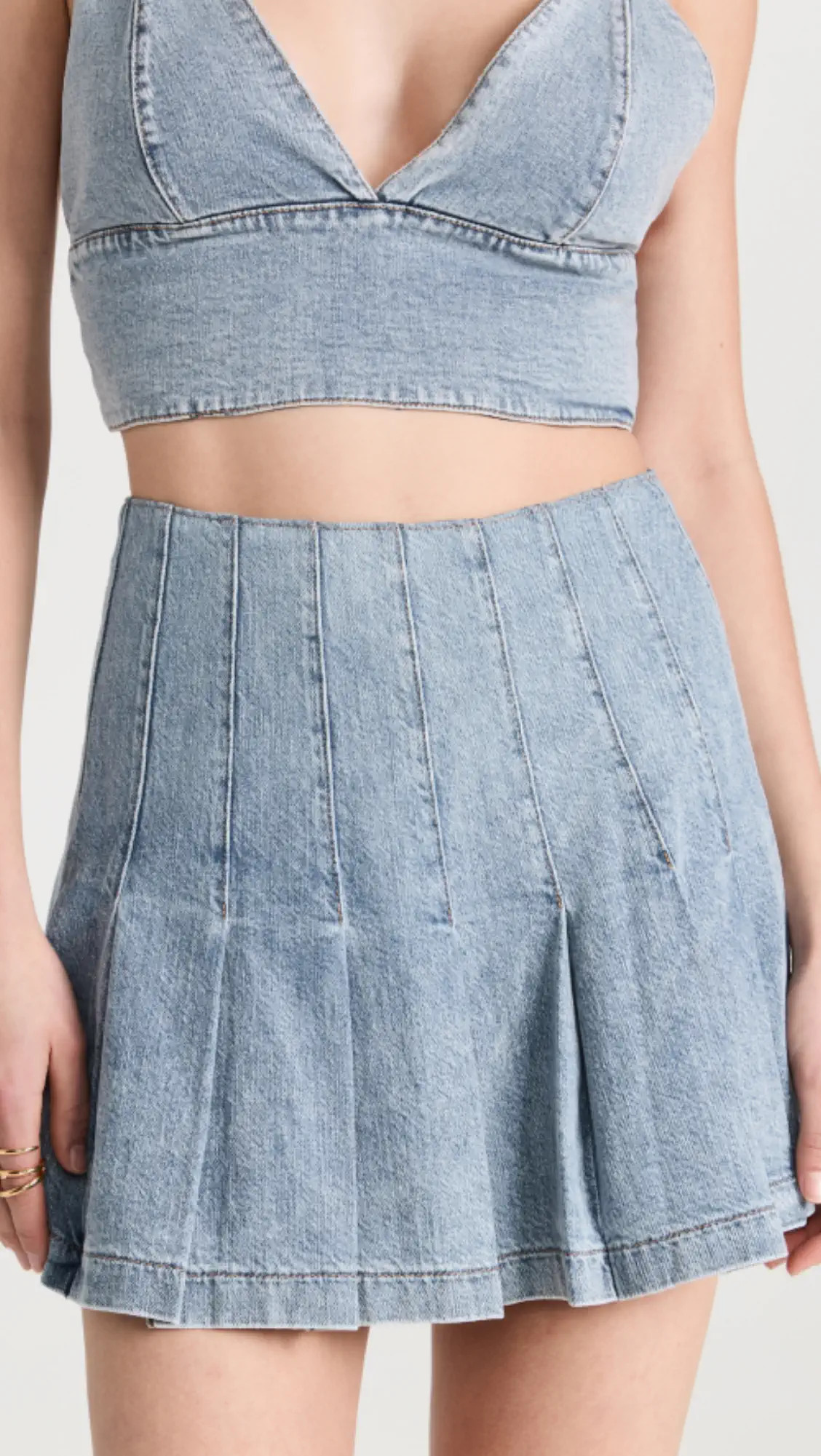 alice + olivia Carter Denim Skirt | Shopbop | Shopbop
