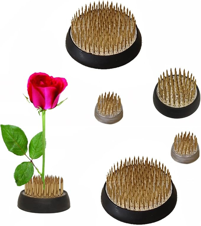 Uporstvo 6Pcs Flower Frog Holder Round Flower Arrangement Kenzan Japanese Pin Frogs for Flowers F... | Amazon (US)