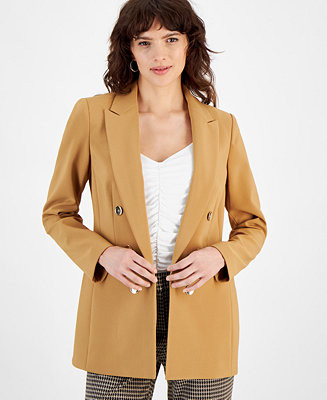 Bar III Women's Peak-Lapel Open-Front Long-Sleeve Blazer, Created for Macy's  - Macy's | Macy's