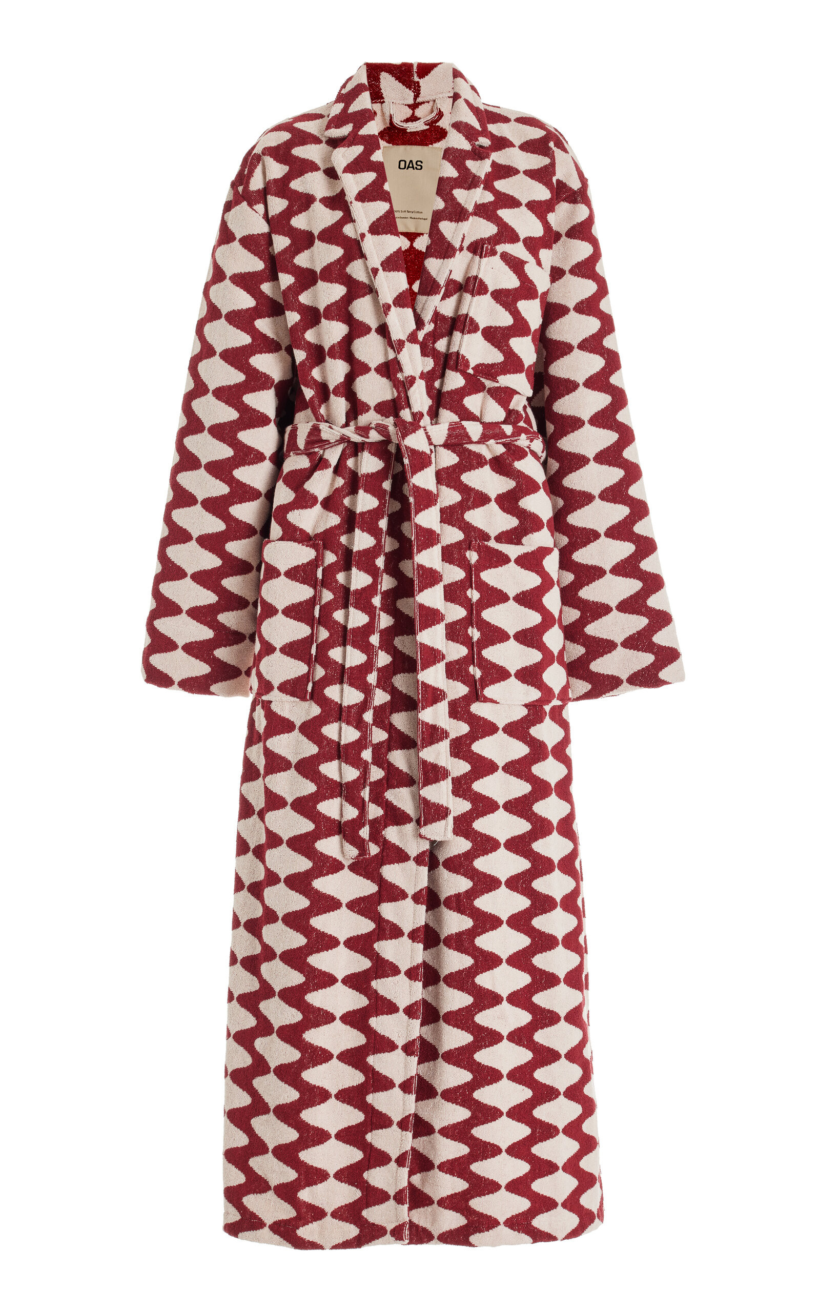 Oas - Cotton Terry Bath Robe - Print - S/M - Moda Operandi | Moda Operandi (Global)