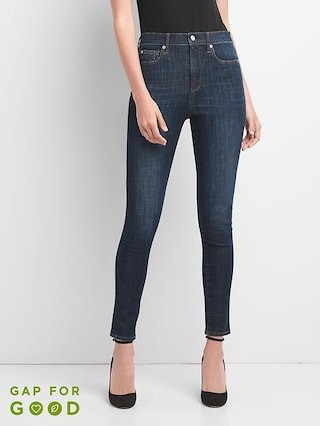 Gap Women Super High Rise 360 Stretch Jeans Size 24 Regular - Dark indigo | Gap US