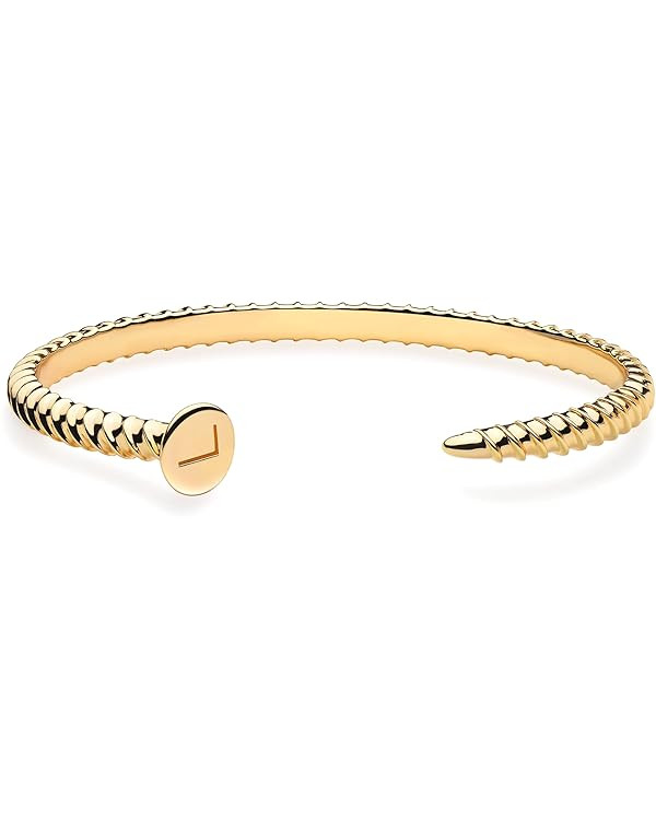 Fettero Gold Cuff Nail Bracelet for Women Bangle Bracelets Adjustable Open Wrap Letter Bracelet L... | Amazon (US)
