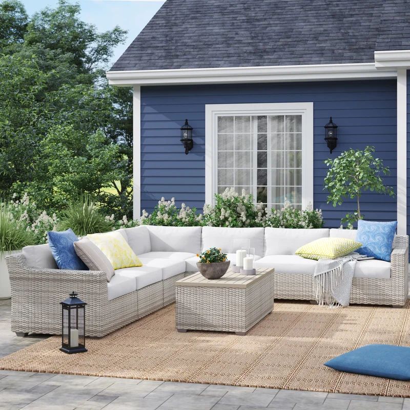 Bannister 6 - Person Outdoor Seating Group with Cushions | Wayfair North America