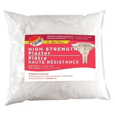 Sandtastik SAN225 High Strength Plaster of Paris Premium Casting Compound 5 lbs. Bag - Super White | Walmart (US)
