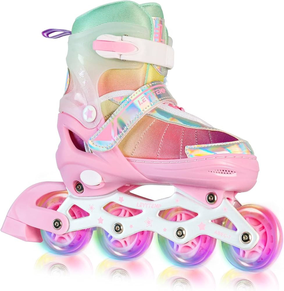 Kids Adjustable Inline Skates for Girls Boys Youth, Blades Skate with Outdoor All Light Up Wheels... | Amazon (US)