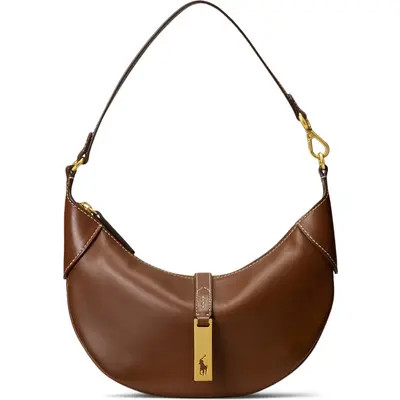 Polo Ralph Lauren Mini Sport Calf Leather Shoulder Bag in Tan at Nordstrom | Nordstrom
