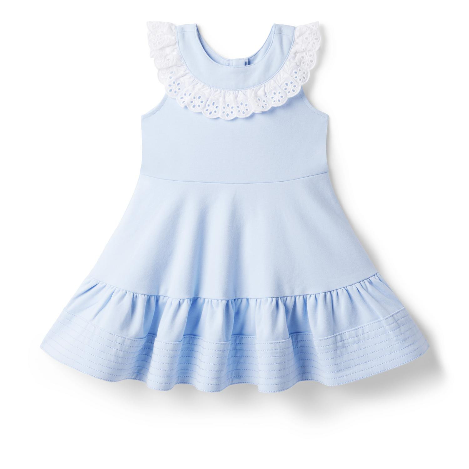 Eyelet Ruffle Ponte Dress | Janie and Jack