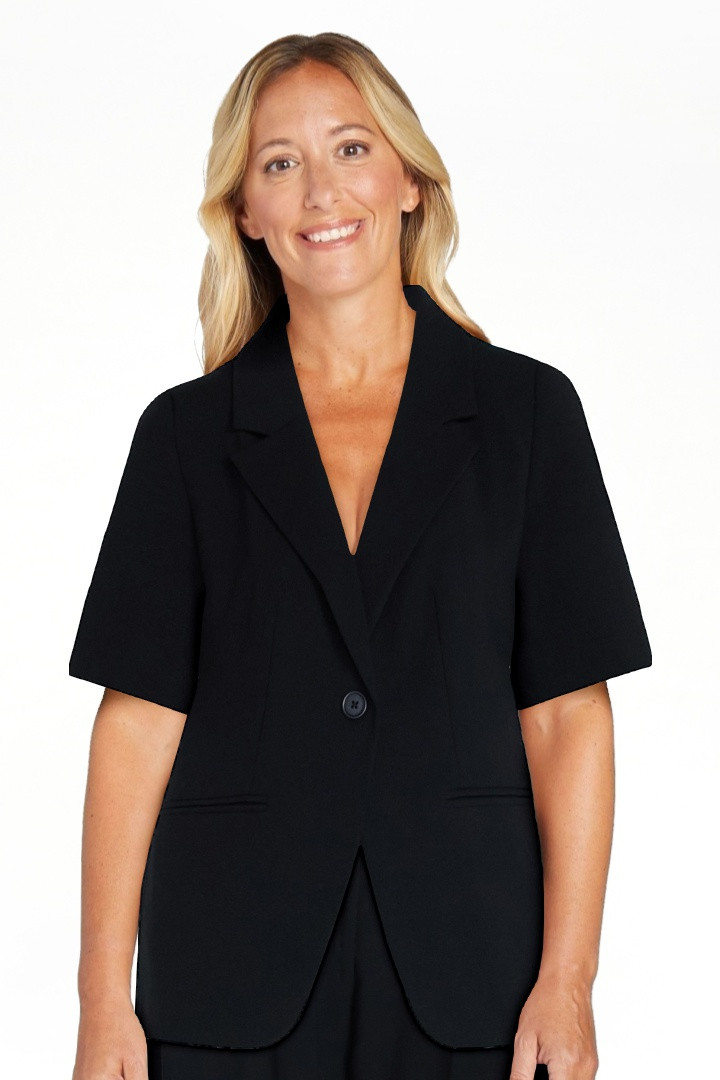 Scoop Women's and Women's Plus Short Sleeve Boxy Blazer, Sizes XS-4X | Walmart (US)