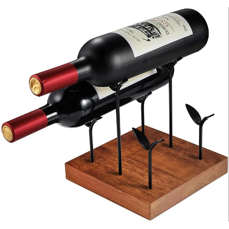 Colitta 3 Bottle Tabletop Wine Bottle Rack in Brown | Wayfair North America