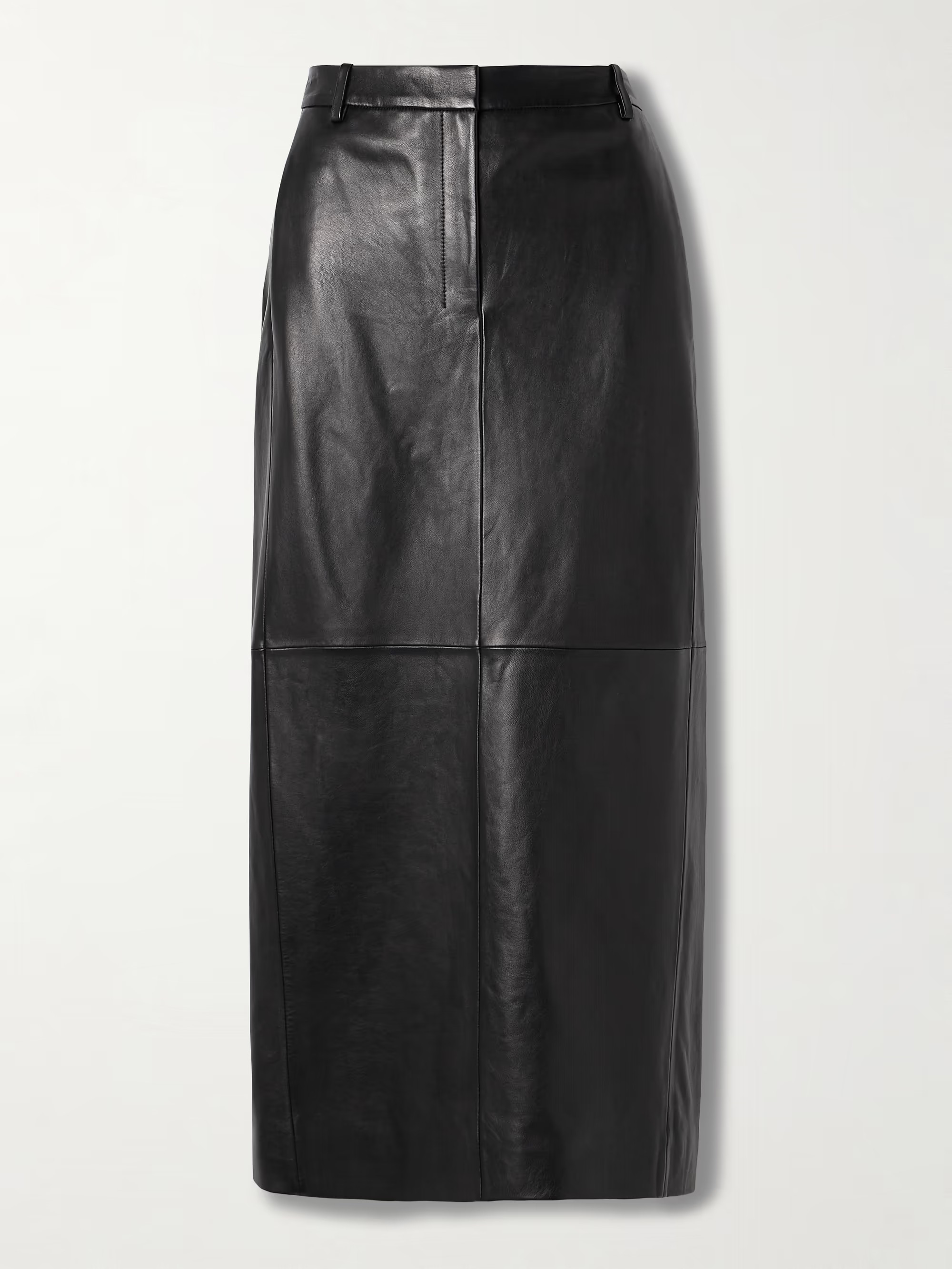 Paneled leather midi skirt | NET-A-PORTER (UK & EU)