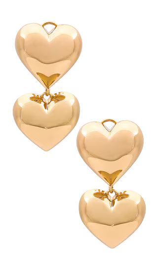 Double Bubble Heart Earrings in Gold | Revolve Clothing (Global)