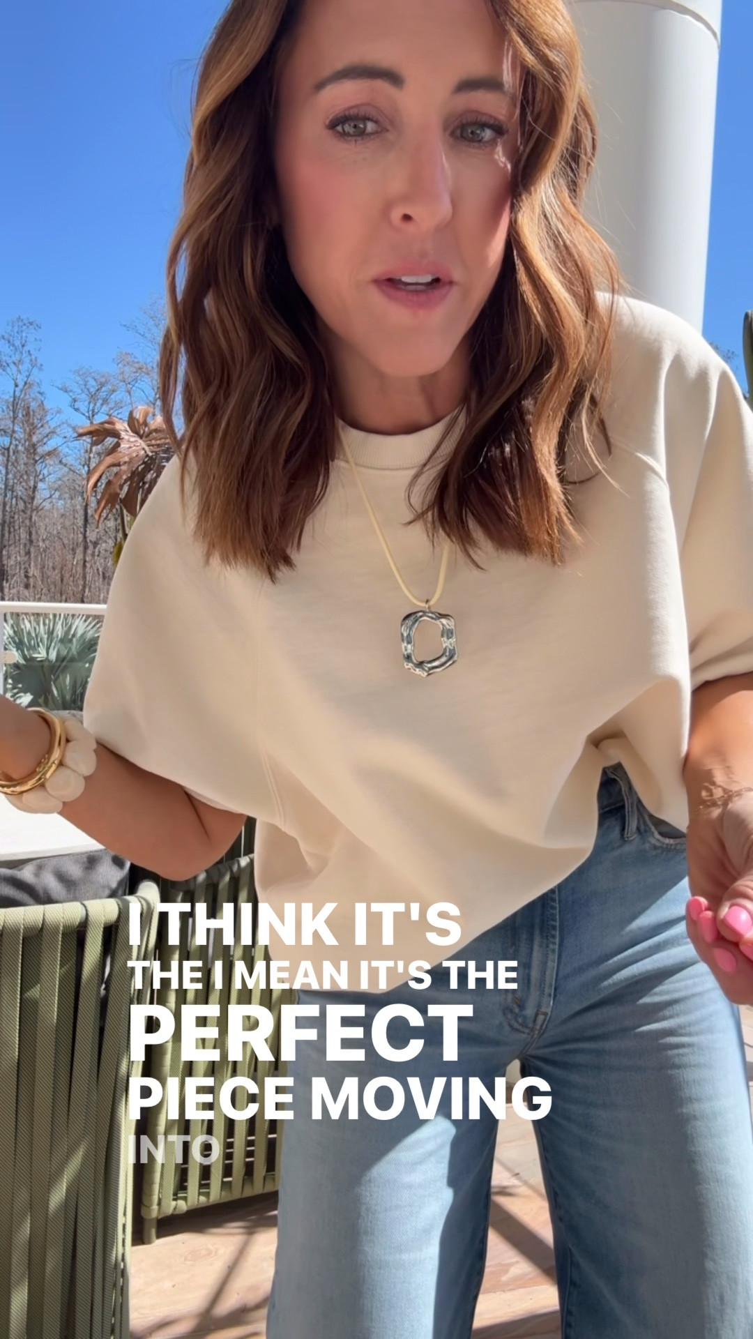 Who doesn’t love a short sleeve sweatshirt!? This one is fabulous. Slightly oversized and a cute gathered sleeve detail. 
XS tts. 6 colors 
Jeans tts in regular length 

#LTKSeasonal #LTKootd