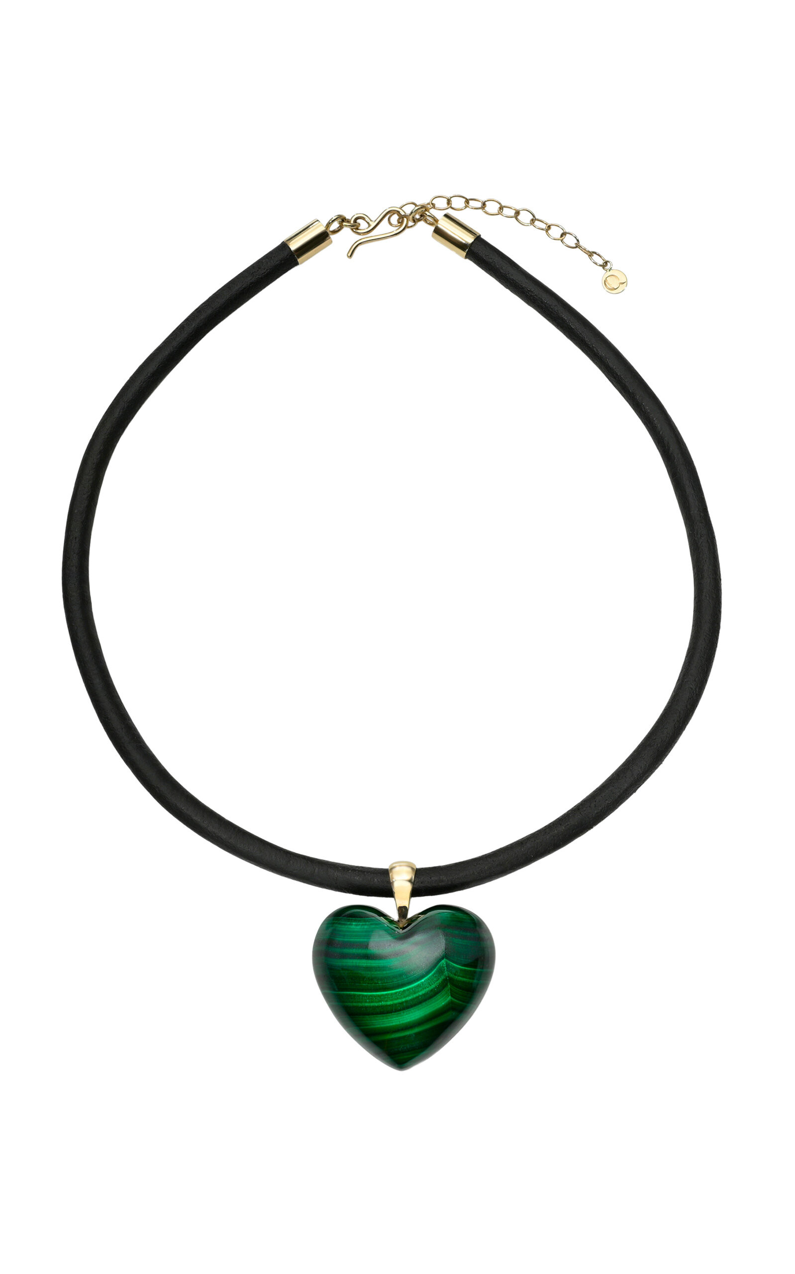 TDR - Rachel Quinn
14K Yellow Gold Malachite Necklace 

 