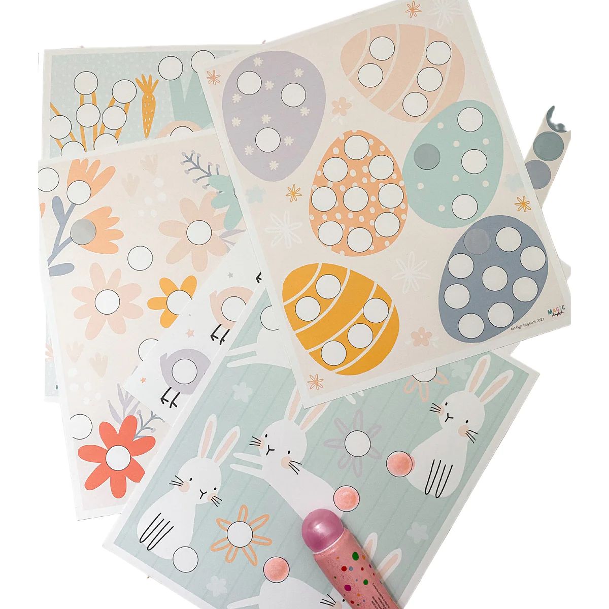 Easter Dot Activity Pages + Dot Stickers | Magic Playbook