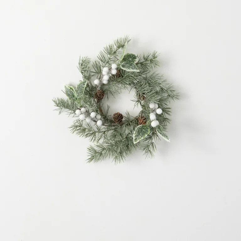 Artificial Pine Leaf And Berry Mini Accent Wreath Multicolor 11"H | Walmart (US)