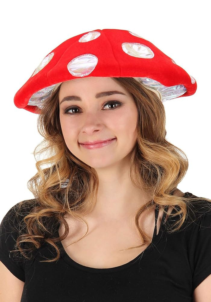 Light Up Mushroom Lumen Hat - Foam-Backed Velour Hat with Translucent Vinyl Lights and Adjustable... | Amazon (US)