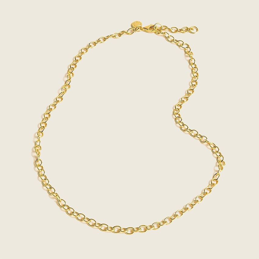 Demi-fine 14K gold-plated 16" cable chain necklace | J.Crew US