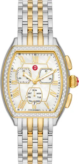 Releve Diamond Chronograph Watch, 35 x 45mm | Nordstrom