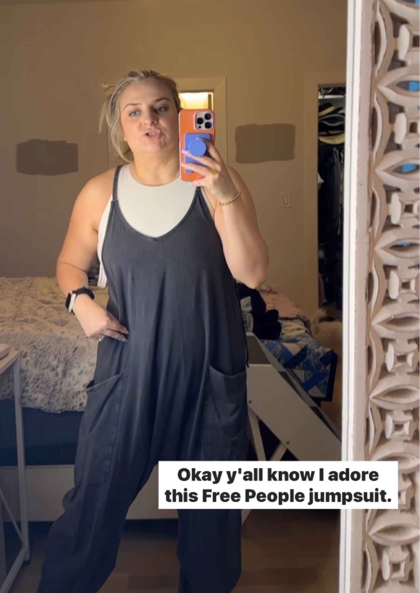 Comfy oversized hot shot onesie/jumpsuit - in size L, could’ve easily done a M

Layering compressive bra top - in size M, size up for less compression. I took out the removable cups

#LTKcurves #LTKFind #LTKfit