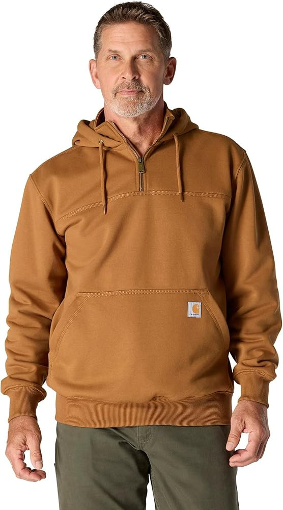 Carhartt mens Rain Defender Loose Fit Heavyweight Quarter-zip Sweatshirt | Amazon (US)