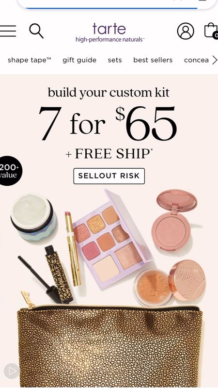 Tarts Cosmetics 
Build your own custom kit
7 full size products for $65


#LTKunder100 #LTKsalealert #LTKbeauty